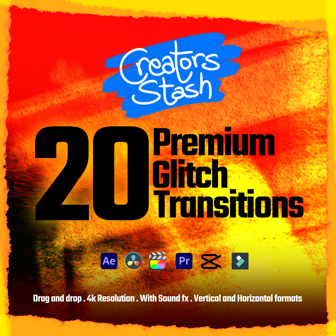 20 Premium Glitch Transitions